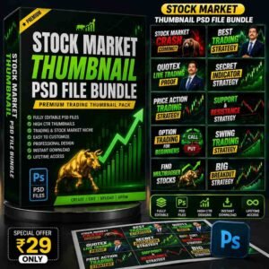 stock Market Thumbnail PSD File Bundle Download