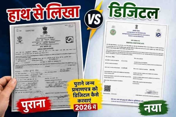 janm praman ptra ko digital karne hetu form